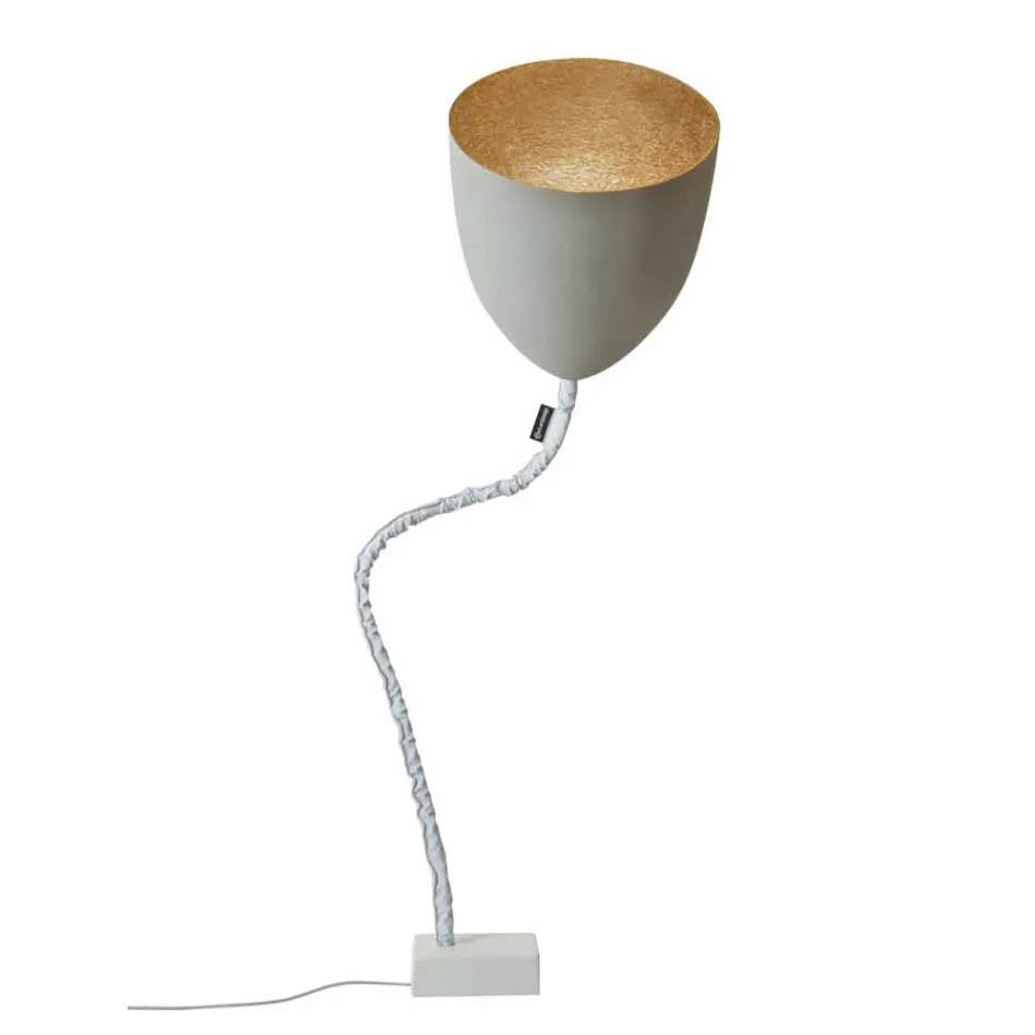 Lampada di design da terra In-es.artdesign Flower Cemento verniciata Viadurini