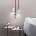 Lampada di design sospesa in ceramica e alluminio made in Italy Asia