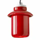 Lampada di design sospesa in ceramica rossa fatta in Italia Asia Viadurini