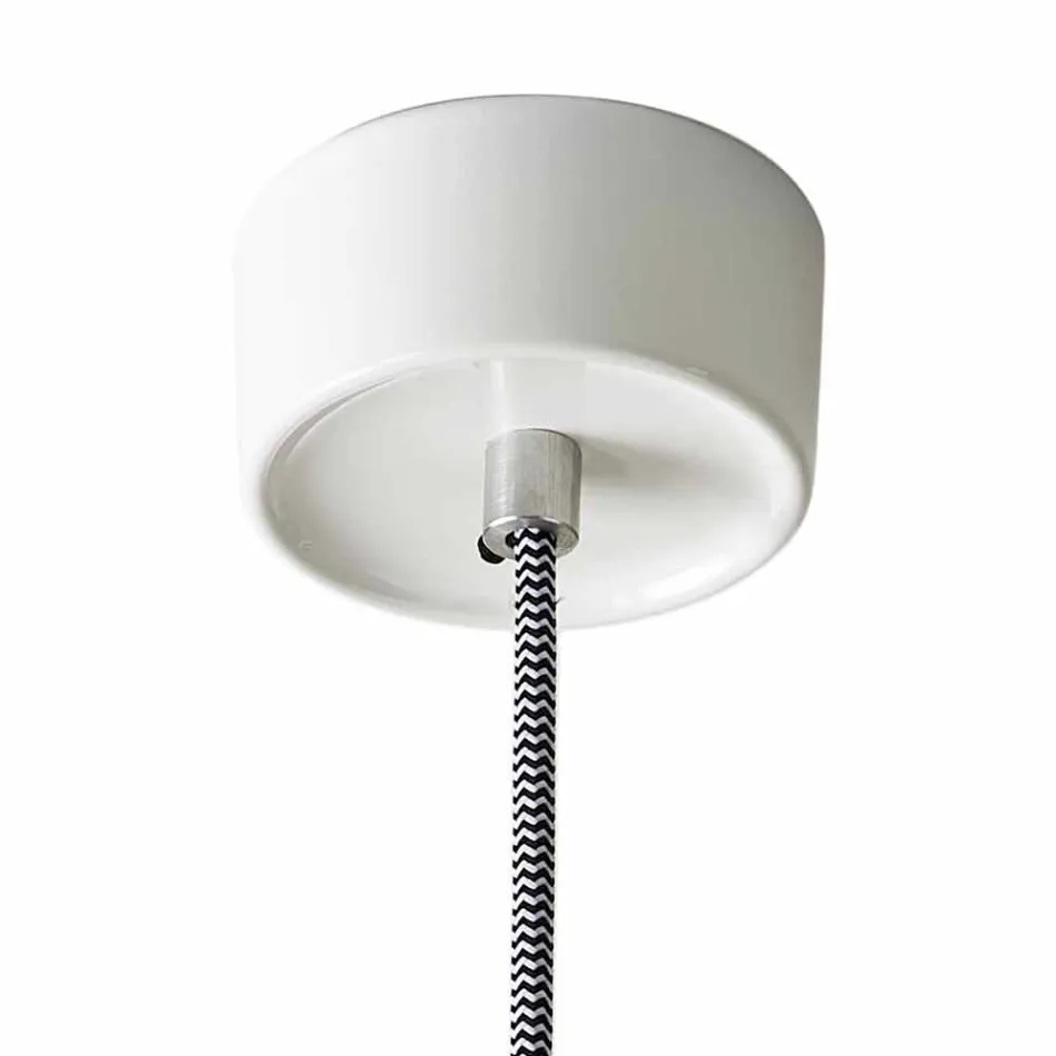 Lampada di design sospesa in ceramica rossa fatta in Italia Asia Viadurini