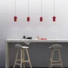 Lampada di design sospesa in ceramica rossa fatta in Italia Asia Viadurini