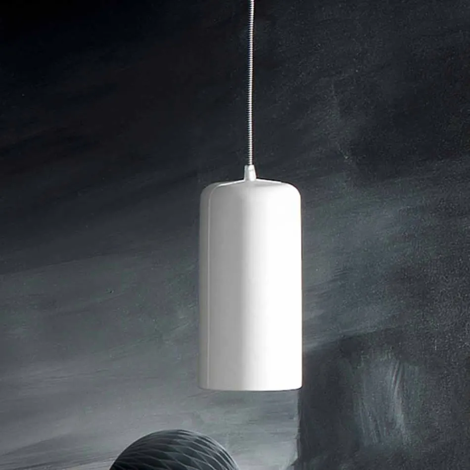 Lampada di design sospesa In-es.artdesign Candle 1 in colorata laprene Viadurini