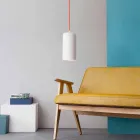 Lampada di design sospesa In-es.artdesign Candle 1 in colorata laprene Viadurini