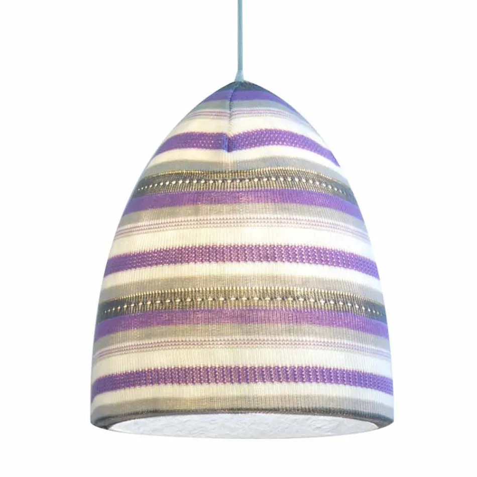 Lampada in nebulite e lana a sospensione In.es.artdesign Flower Stripe Viadurini