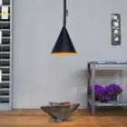 Lampada in resina a sospensione In-es.artdesign Jazz Lavagna moderna Viadurini
