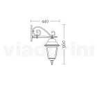 Lampada in Vetro con Struttura in Alluminio Pressofuso Made in Italy - Scintilla Viadurini