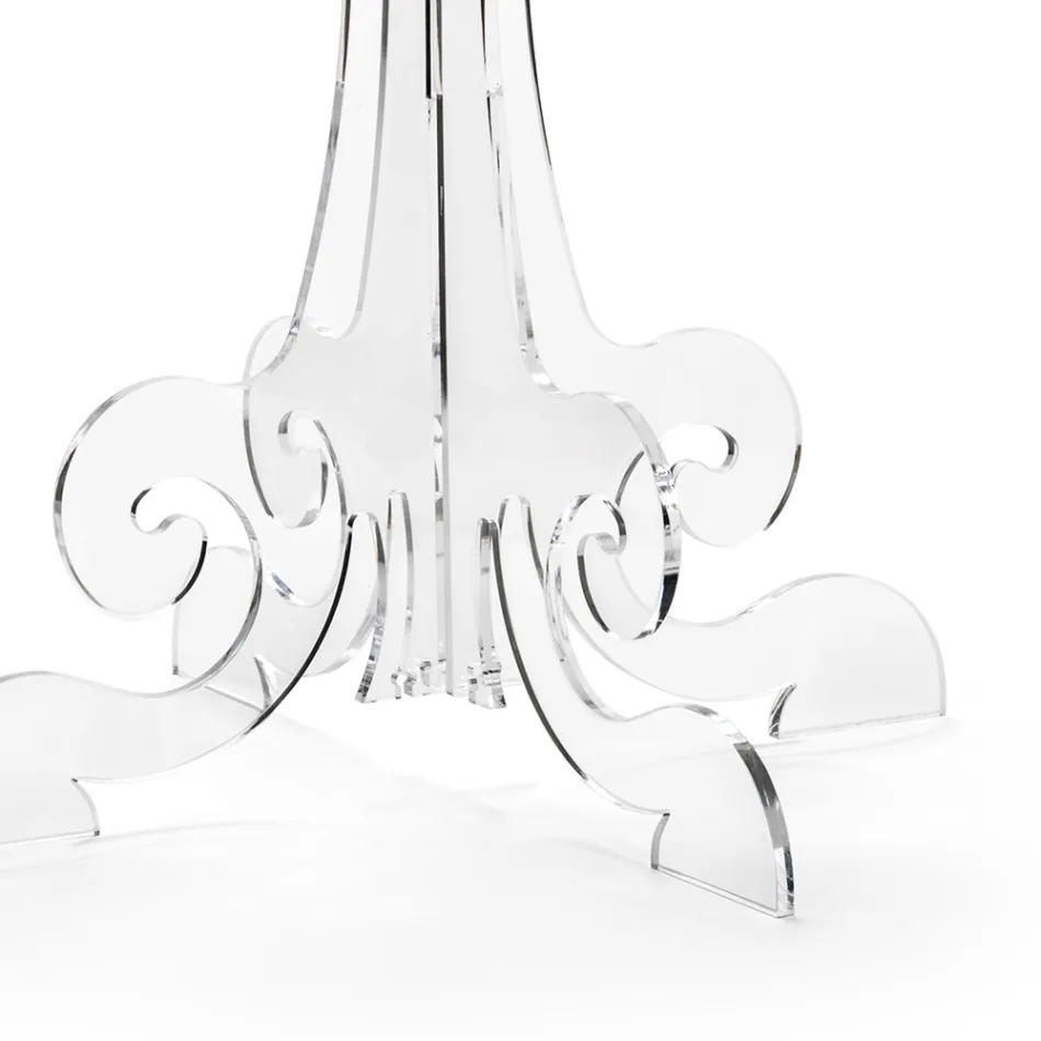 Lampada Led da Tavolo in Plexiglass Trasparente Made in Italy - Odette Viadurini