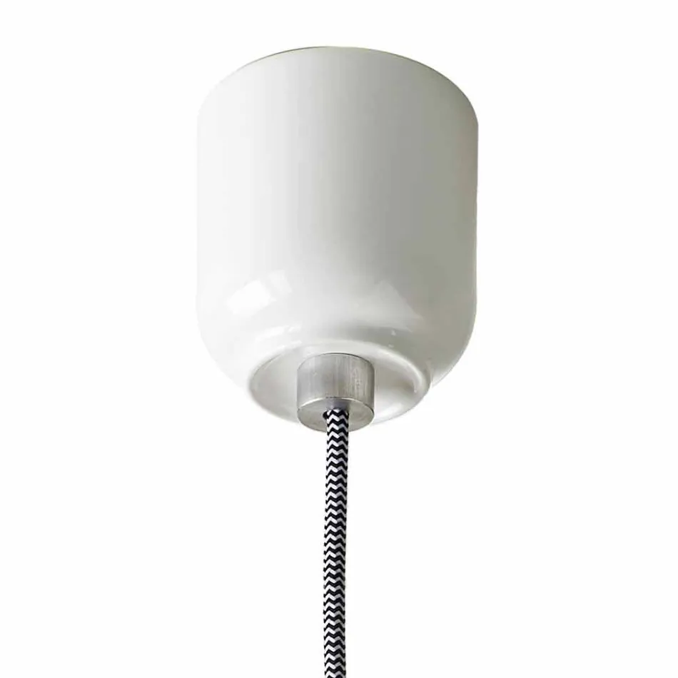 Lampada moderna a sospensione in ceramica bicolore made in Italy Asia Viadurini