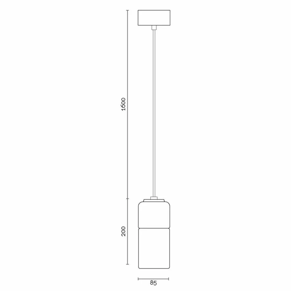 Lampada moderna a sospensione in ceramica bicolore made in Italy Asia Viadurini