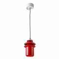 Lampada moderna a sospensione in ceramica rossa made in Italy Asia