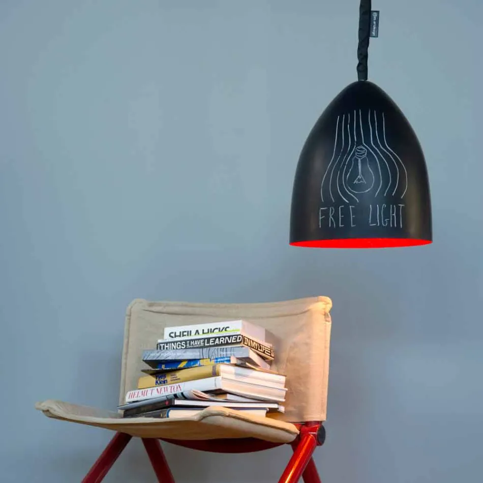 Lampada moderna a sospensione In-es.artdesign Flower S Lavagna resina Viadurini
