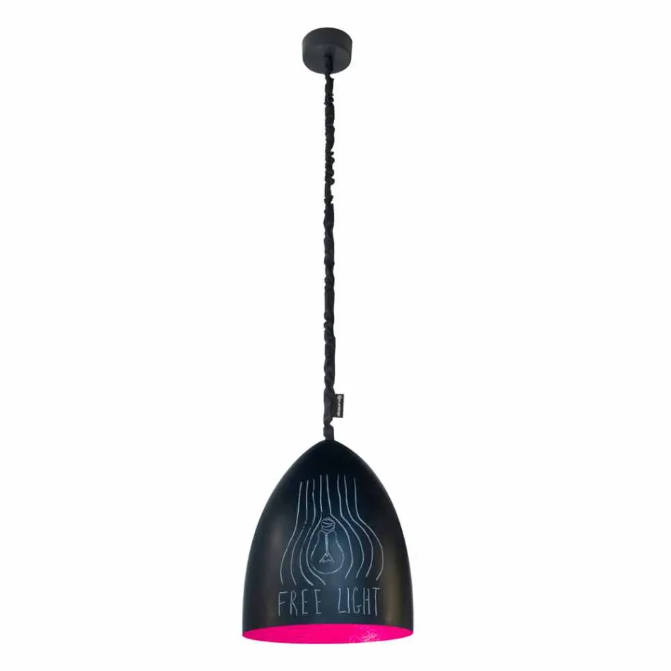 Lampada moderna a sospensione In-es.artdesign Flower S Lavagna resina Viadurini