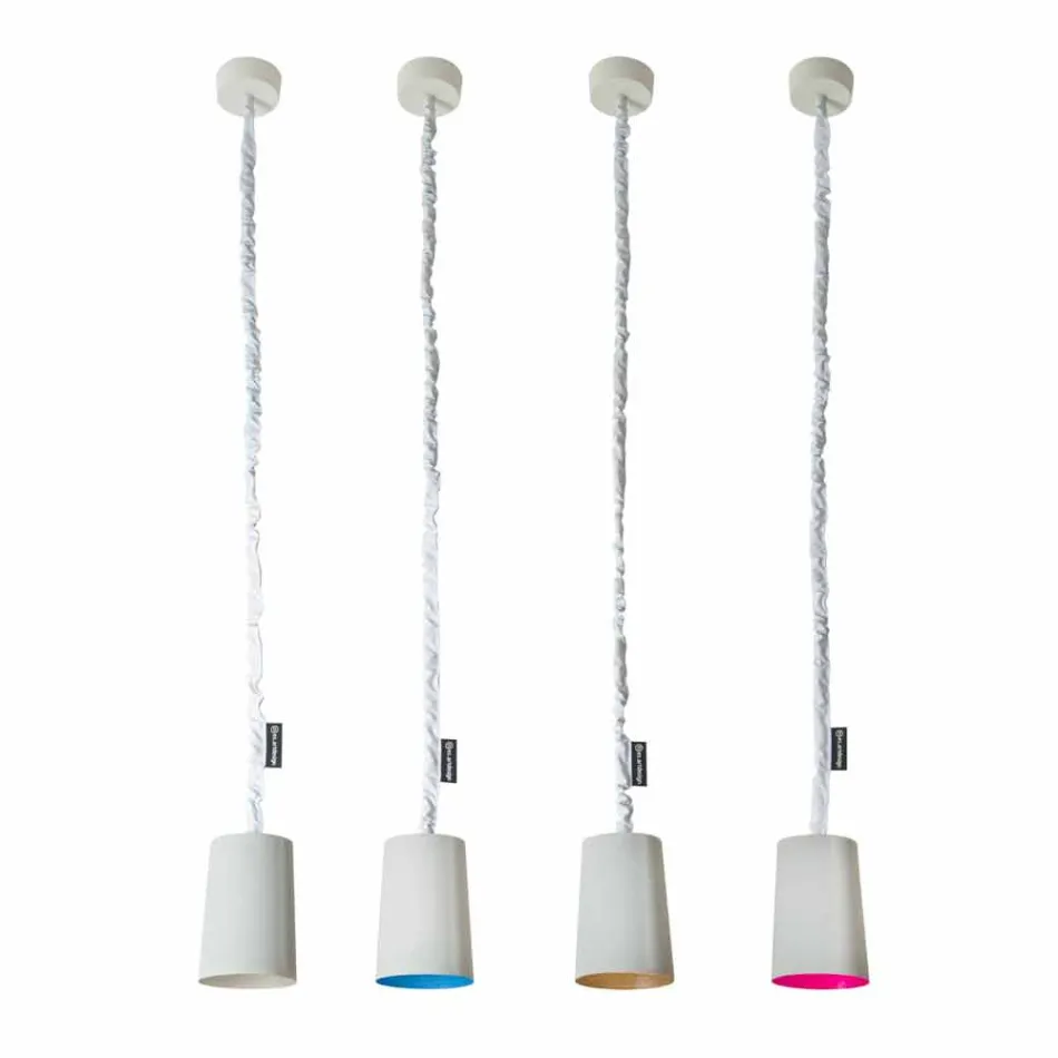 Lampada moderna a sospensione In-es.artdesign Paint Cemento verniciata Viadurini