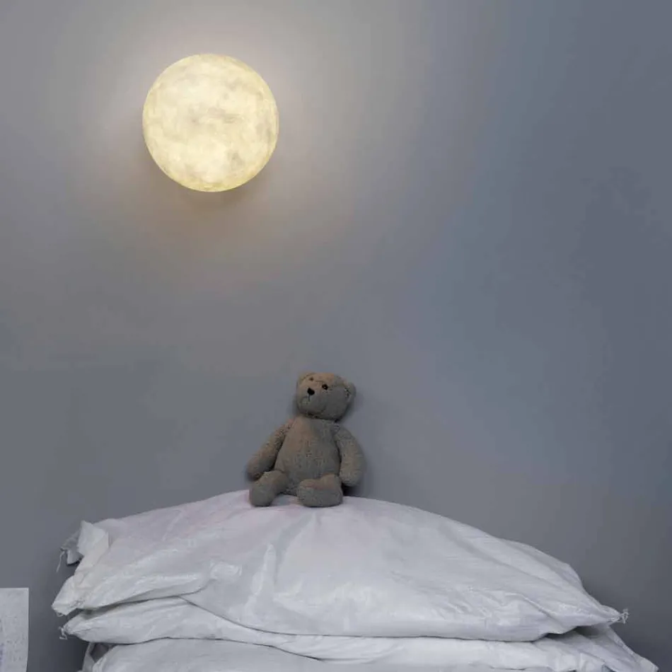 Lampada moderna da muro In-es.artdesign A. Moon in nebulite Viadurini