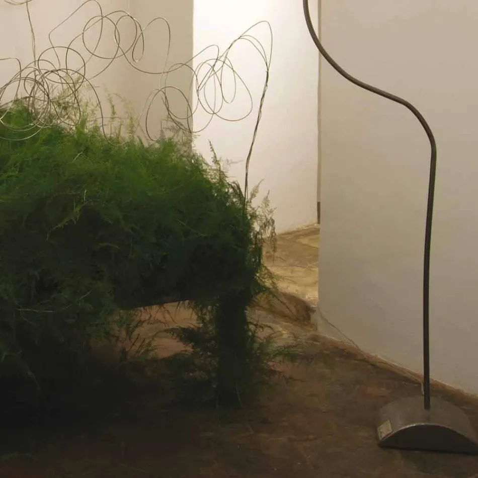 Lampada moderna da terra bianca nebulite In-es.artdesign Luna H210cm Viadurini