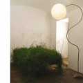 Lampada moderna da terra bianca nebulite In-es.artdesign Luna H210cm