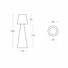 Lampada moderna per esterno Slide Pivot bianco luminoso fatta Italia Viadurini