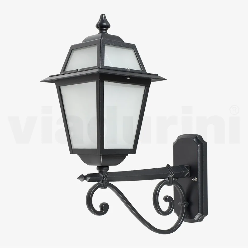 Lampada Outdoor Realizzata in Alluminio Antracite e Vetro Made in Italy - Elric Viadurini