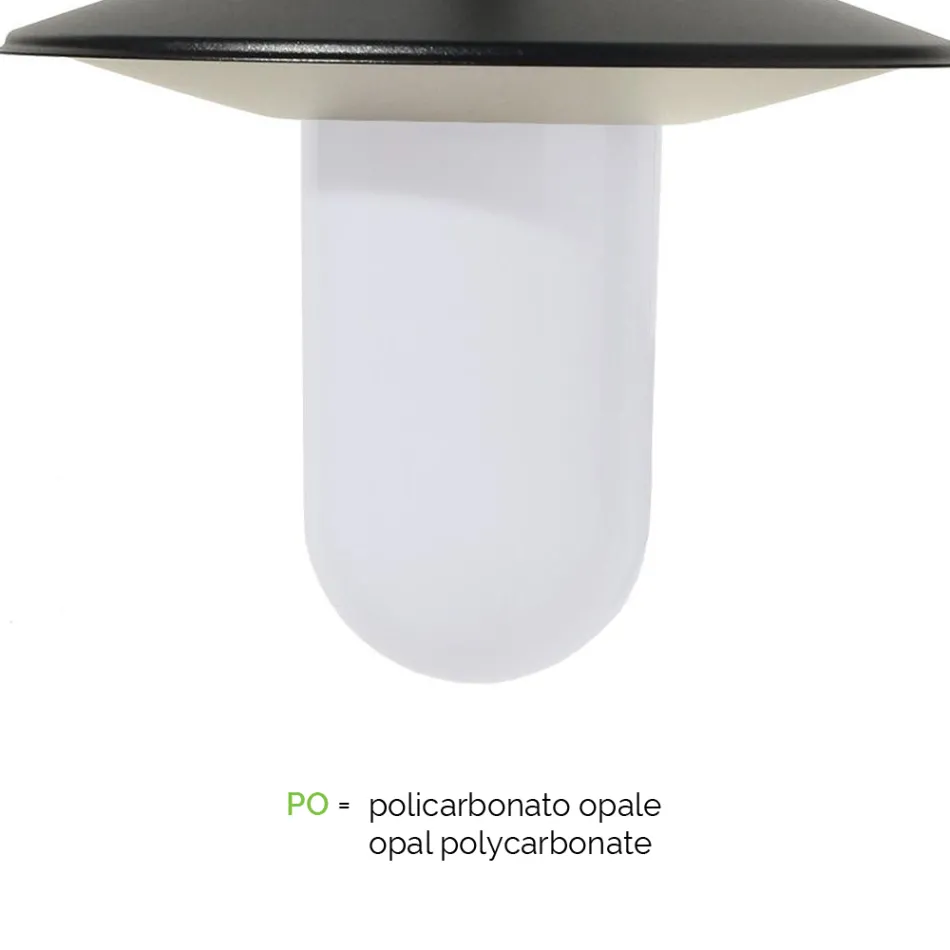 Lampada per Esterno in Alluminio Grigio Antracite Made in Italy - Belen Viadurini