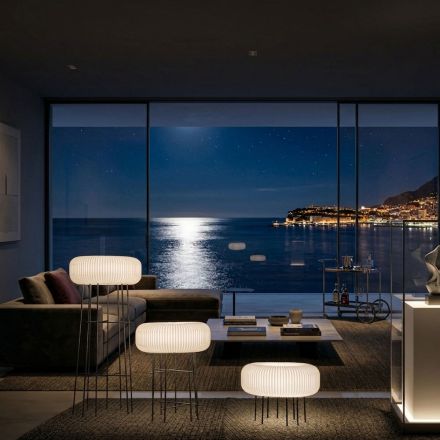 Lampada per Interni in Polietilene in Diverse Misure Made in Italy - Disco Viadurini