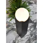 Lampada Rettangolare con Sfera Bianca e Base in Marmo Made in Italy - Koshi Viadurini