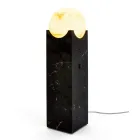 Lampada Rettangolare con Sfera Bianca e Base in Marmo Made in Italy - Koshi Viadurini