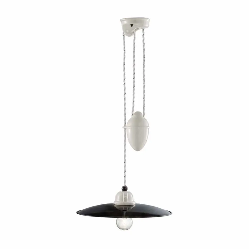 Lampada saliscendi in ceramica artigianale Melissa Ferroluce Viadurini