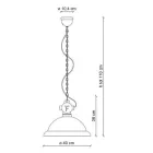 Lampada Sospensione Ceramica e Ferro Artigianale e Industriale - Industrial Viadurini