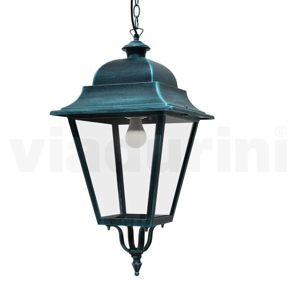 Lampada Sospensione da Esterno in Alluminio e Vetro Made in Italy - Bonaria Viadurini