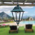 Lampada Sospensione da Esterno in Alluminio e Vetro Made in Italy - Bonaria