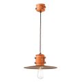 Lampada Sospensione in Ferro e Ceramica Fatta a Mano Industriale - Urban
