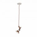 Lampada sospensione orientabile in ceramica e metallo Alayna Ferroluce