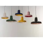 Lampada sospesa 30 cm, in ottone e maiolica toscana, Rossi Toscot Viadurini