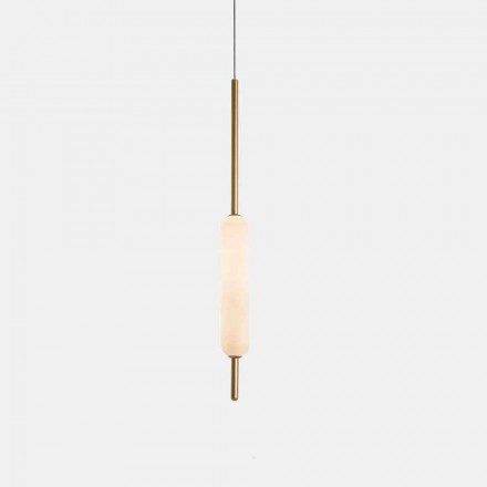 Lampada Sospesa a 1, 3 o 6 Luci in Ottone Design Moderno - Typha by Il Fanale Viadurini