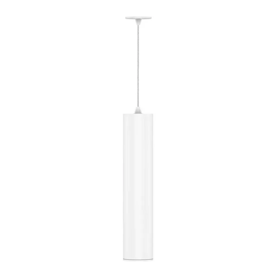 Lampada Sospesa a Led 7W in Alluminio Bianco o Nero da Incasso - Rebolla Viadurini