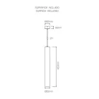Lampada Sospesa Decorativa in Alluminio Bianco o Nero, 2 Pezzi - Rebolla Viadurini