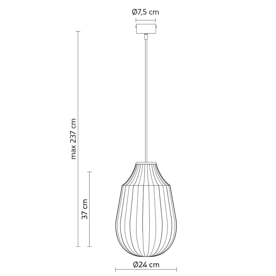 Lampada Sospesa Design Allungato in Vetro Bianco in Filigrana - Caravan Viadurini