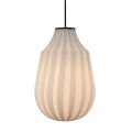 Lampada Sospesa Design Allungato in Vetro Bianco in Filigrana - Caravan