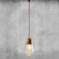 Lampada Sospesa Design Vintage in Ottone e Vetro - Guinguette Aldo Bernardi