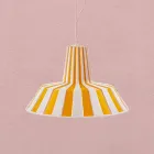 Lampada Sospesa di Design in Ceramica a Righe – Budin Viadurini