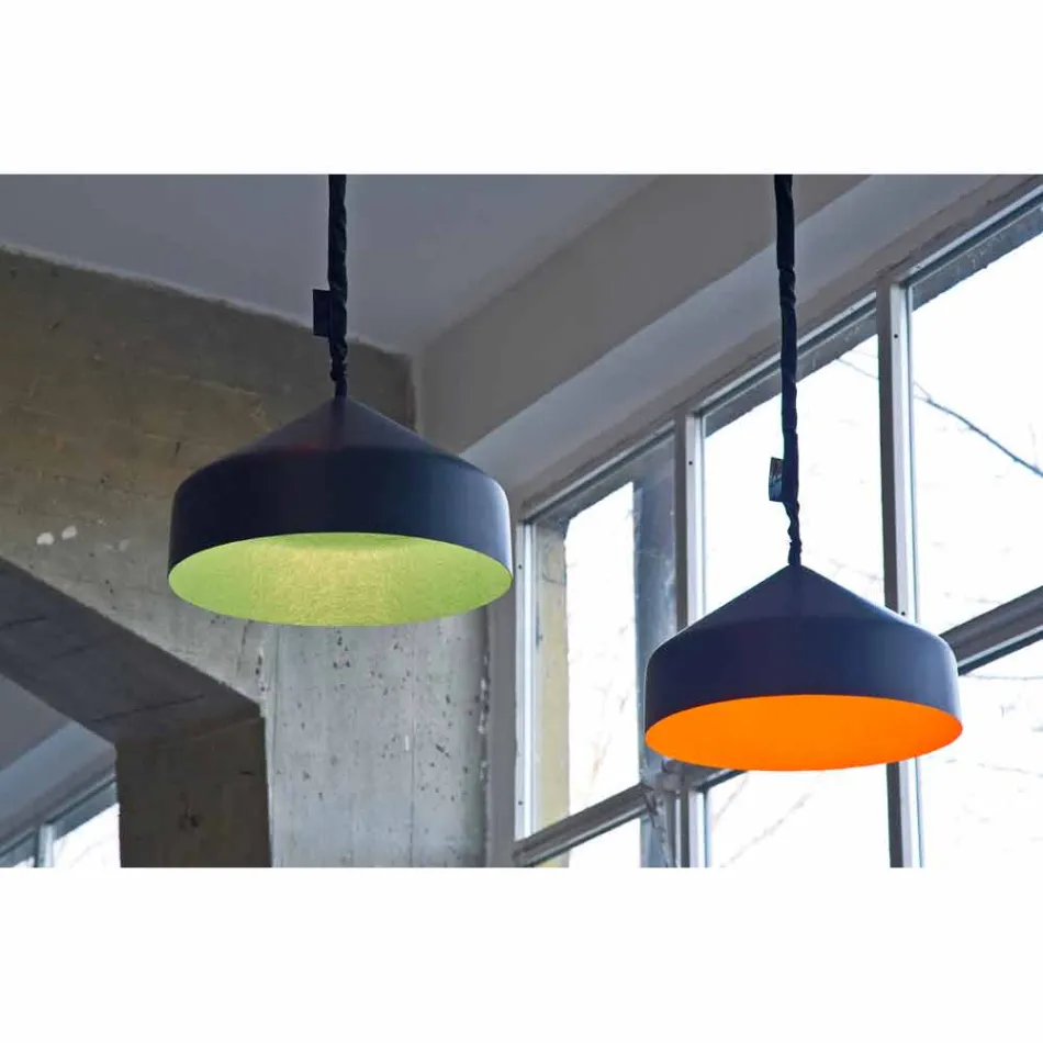 Lampada sospesa di design In-es.artdesign Cyrcus Lavagna in resina Viadurini