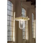 Lampada Sospesa Esterno in Alluminio Decoro Fiori Dipinto a Mano - Genova Viadurini