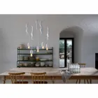 Lampada Sospesa in Ceramica Bianca Opaca con Scoiattolo e Ghianda - Scoiattolo Viadurini