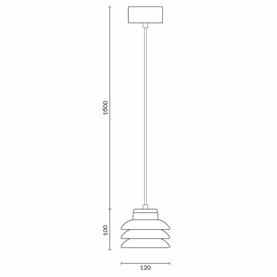 Lampada sospesa in ceramica e alluminio moderna fatta in Italia Asia Viadurini