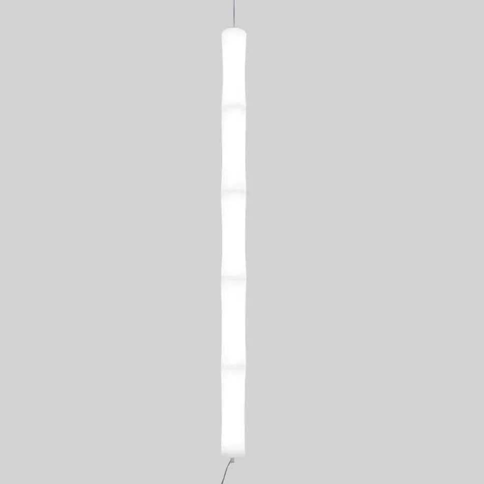 Lampada Sospesa in Polietilene Bianco e Metallo Realizzata in Italia - Asturia Viadurini