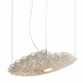 Lampada Sospesa in Tecnopolimero Bianco di Design 2 Dimensioni - Cattedrale