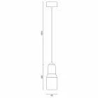 Lampada sospesa moderna in ceramica e alluminio made in Italy Asia Viadurini