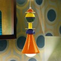 Lampada sospesa moderna multicolor Slide Otello Hanging, made in Italy