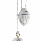 Lampada Sospesa Saliscendi Ceramica Artigianale in Ceramica e Ferro - Roma Viadurini