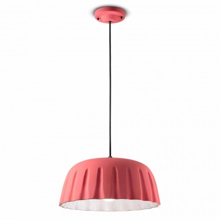 Lampada Sospesa Vintage in Ceramica Made in Italy – Ferroluce Madame Grès Viadurini